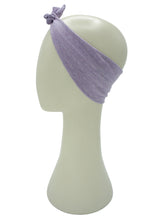 Load image into Gallery viewer, lilac short stretch tie headband/headscarf
