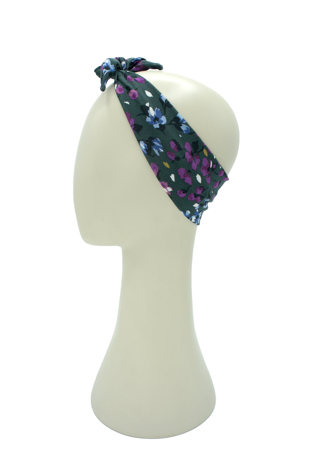 Blue Violet short stretch tie headband
