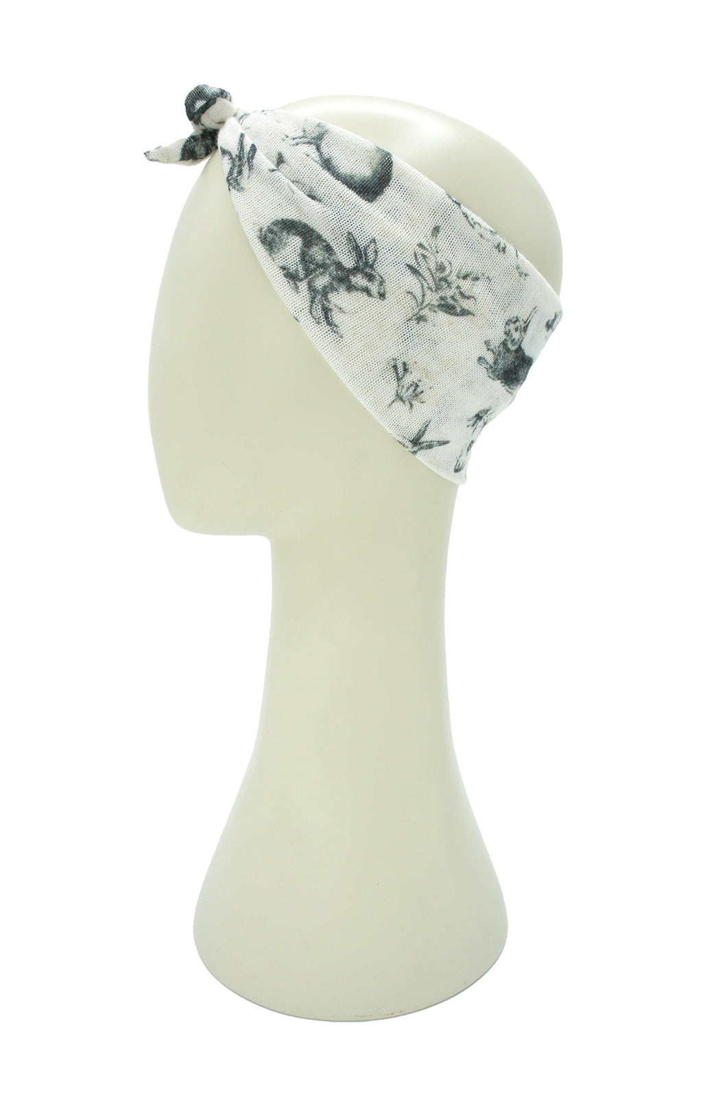 bunny short stretch tie headband/headscarf