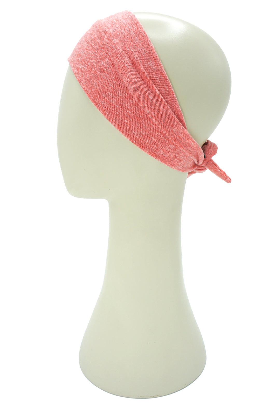 delicious coral plain short stretch tie headband