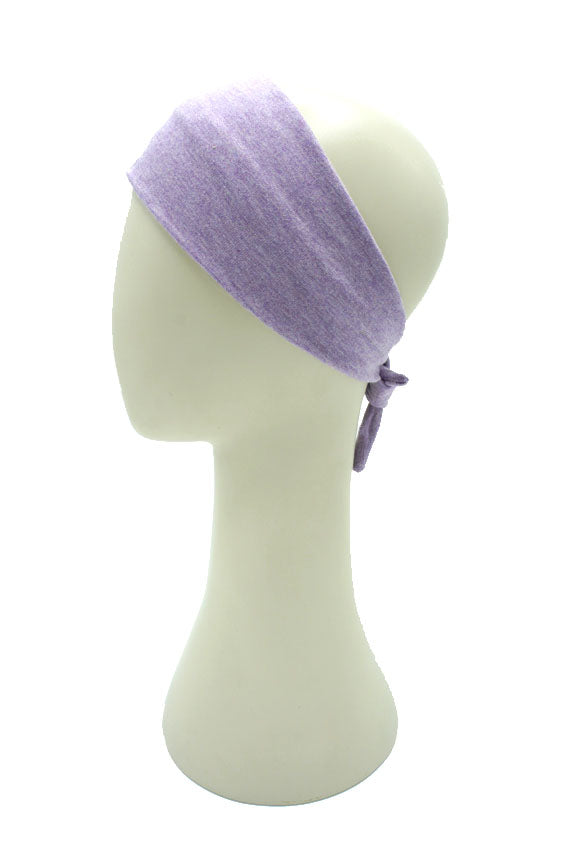 lilac short stretch tie headband/headscarf