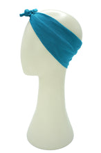 Load image into Gallery viewer, teal plain short stretch tie headband
